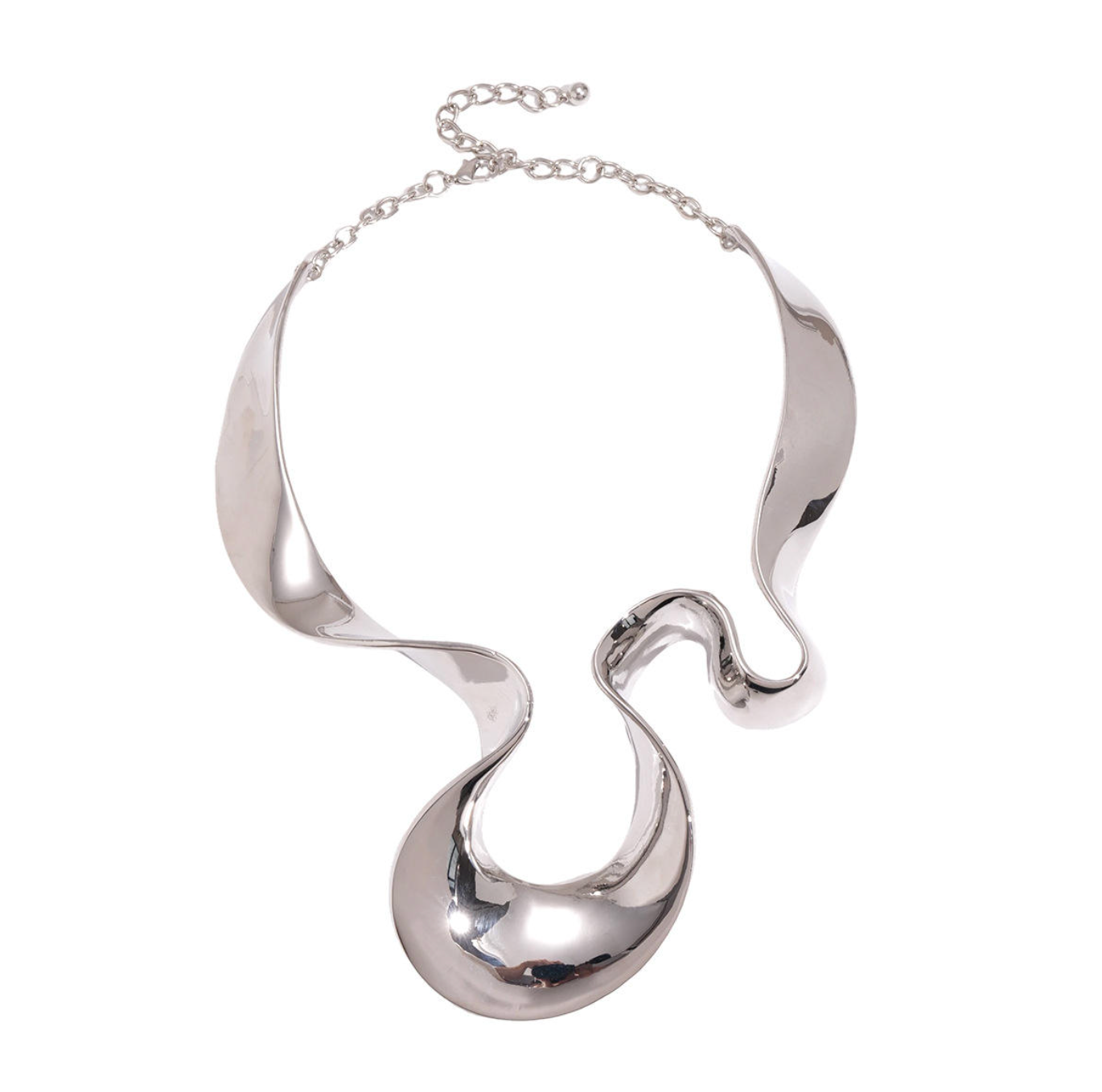 Sculpted Luxe Geometric Choker – Bold Irregular Statement Necklace