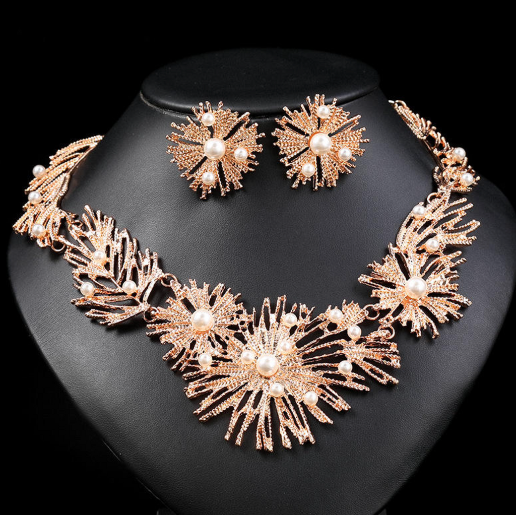 Retro Luxe Geometric Jewelry Set – Timeless Statement Elegance