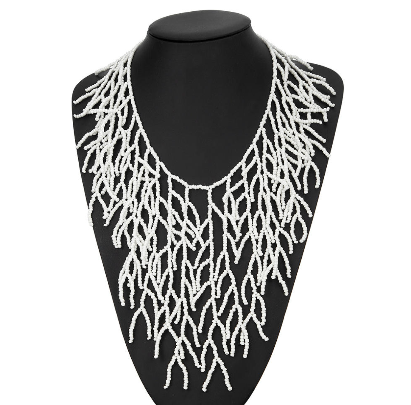 Boho Coral Fringe Jewelry – Handmade-Inspired Statement Accessory