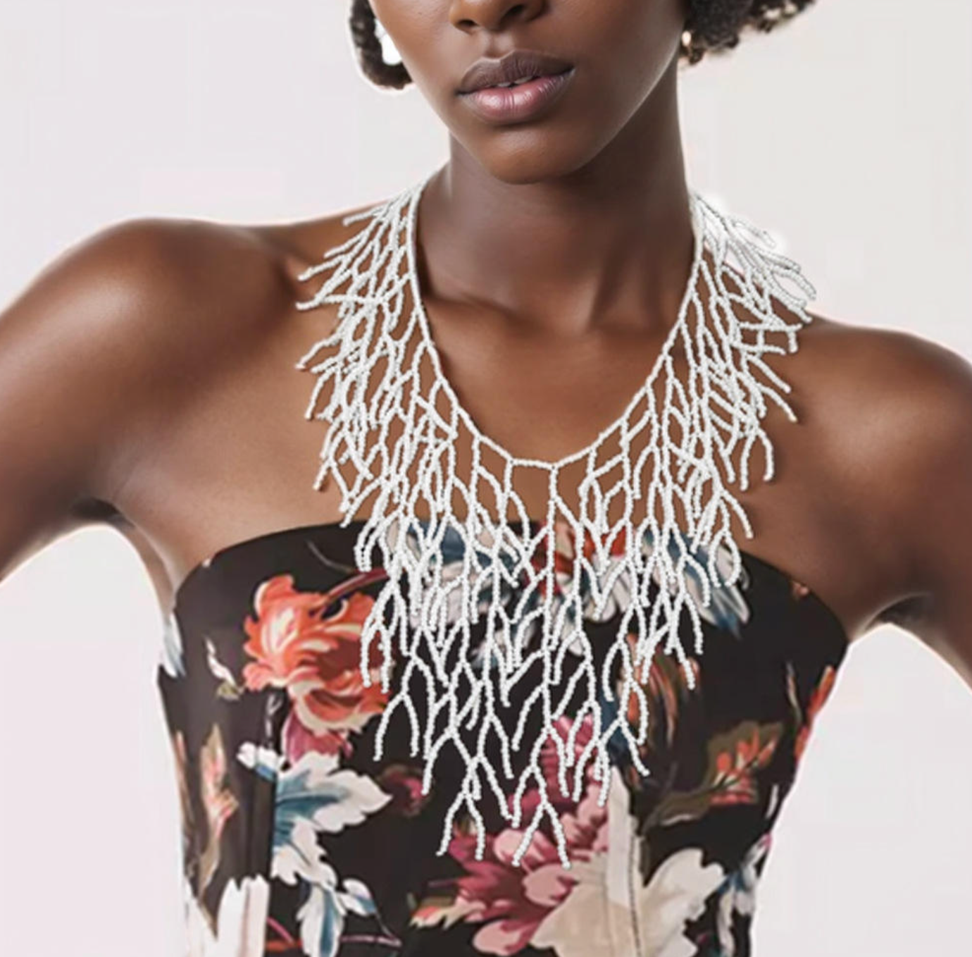 Boho Coral Fringe Jewelry – Handmade-Inspired Statement Accessory
