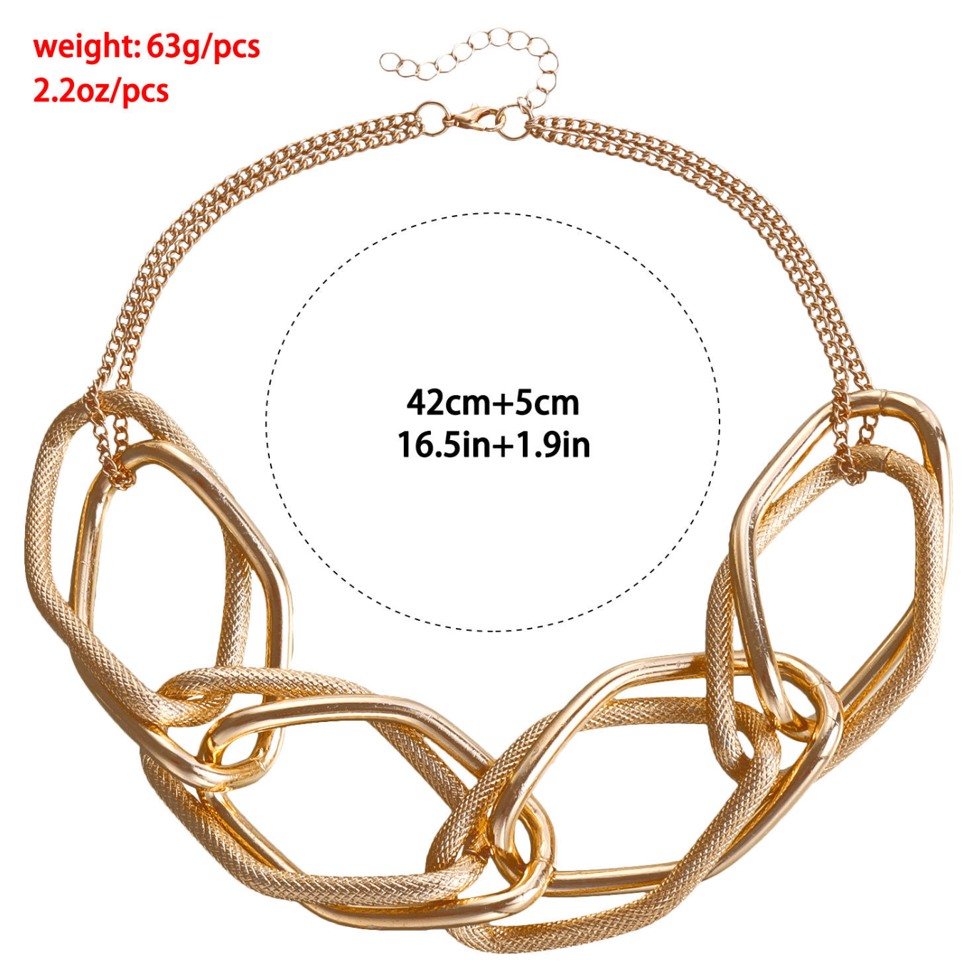 Luxe Geometric Chain Necklace – Bold Modern Statement Jewelry